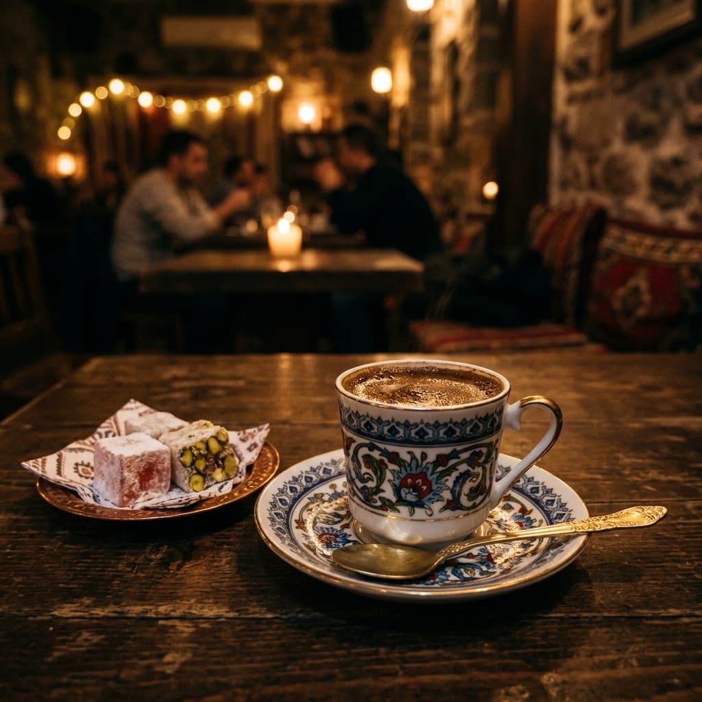 Turkish coffee preparation